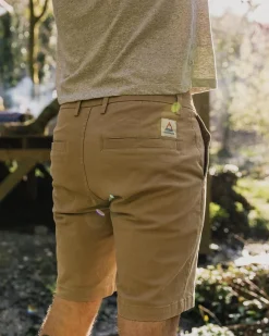 Shorts|Best Sellers>Floris van Bommel 365 Organic Cotton Shorts Chinchilla Brown