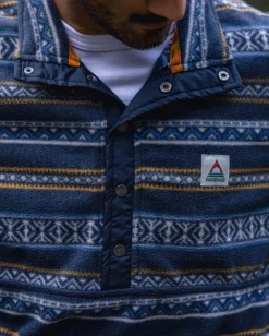 Fleece|Fleece>Floris van Bommel Adrift Recycled Polar Fleece Midnight Fairisle