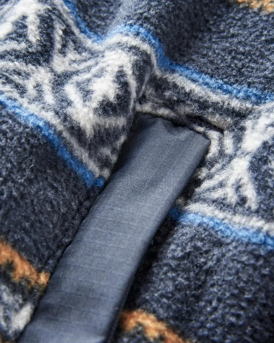 Fleece|Fleece>Floris van Bommel Adrift Recycled Polar Fleece Midnight Fairisle