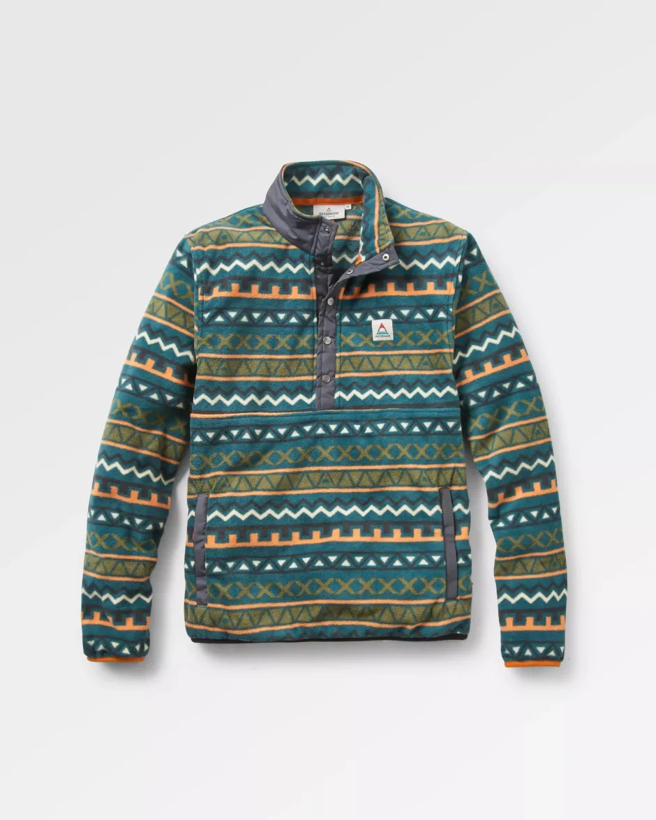 Fleece|Fleece>Floris van Bommel Adrift Recycled Polar Fleece Retro Geo Mediterranean