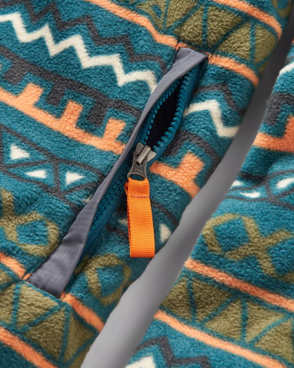 Fleece|Fleece>Floris van Bommel Adrift Recycled Polar Fleece Retro Geo Mediterranean