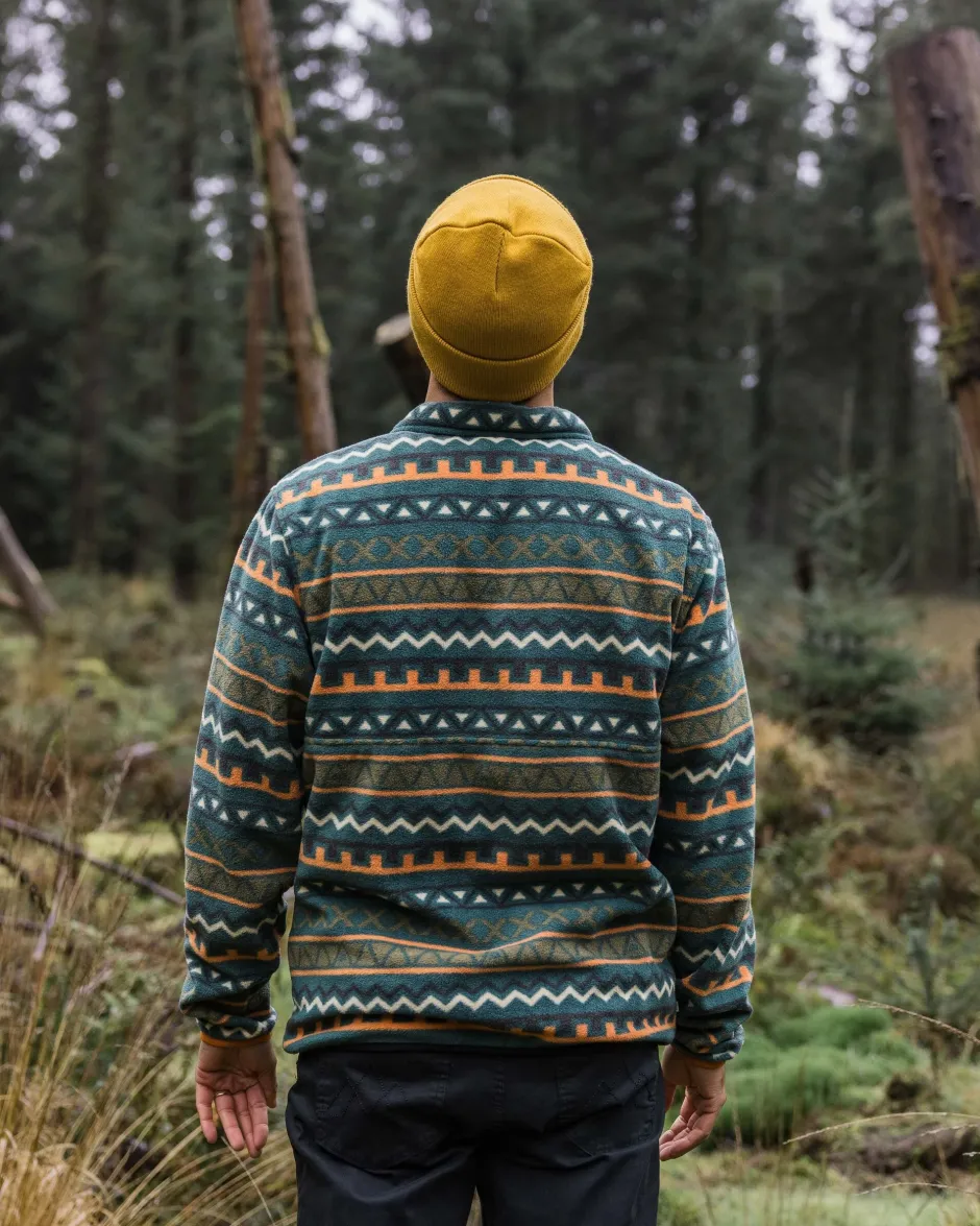 Fleece|Fleece>Floris van Bommel Adrift Recycled Polar Fleece Retro Geo Mediterranean