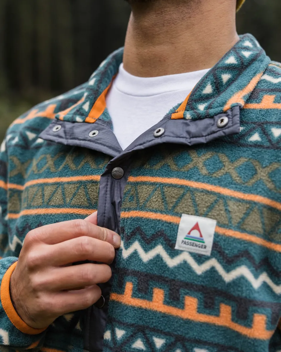 Fleece|Fleece>Floris van Bommel Adrift Recycled Polar Fleece Retro Geo Mediterranean