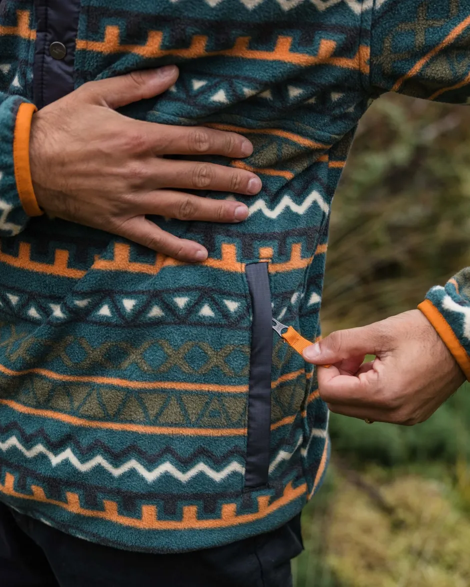 Fleece|Fleece>Floris van Bommel Adrift Recycled Polar Fleece Retro Geo Mediterranean