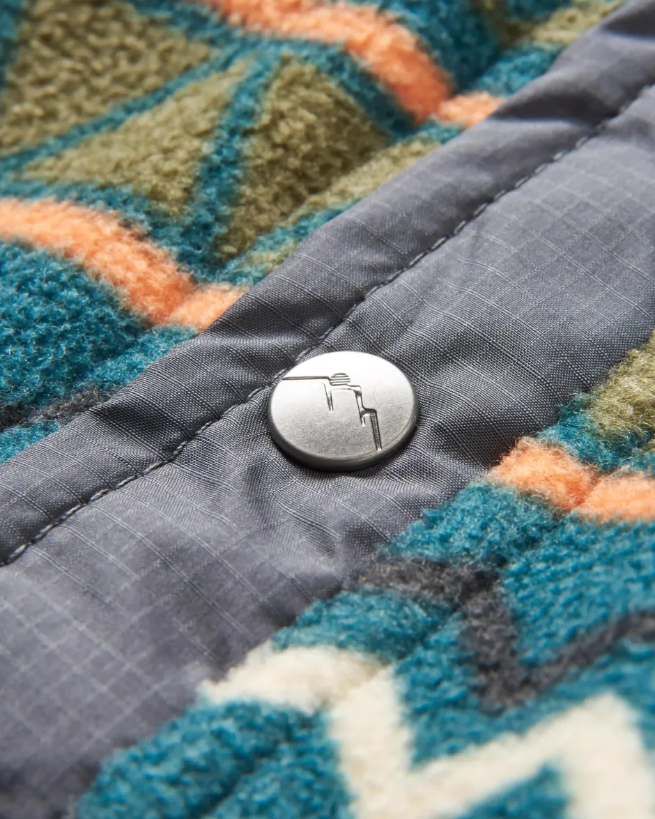 Fleece|Fleece>Floris van Bommel Adrift Recycled Polar Fleece Retro Geo Mediterranean