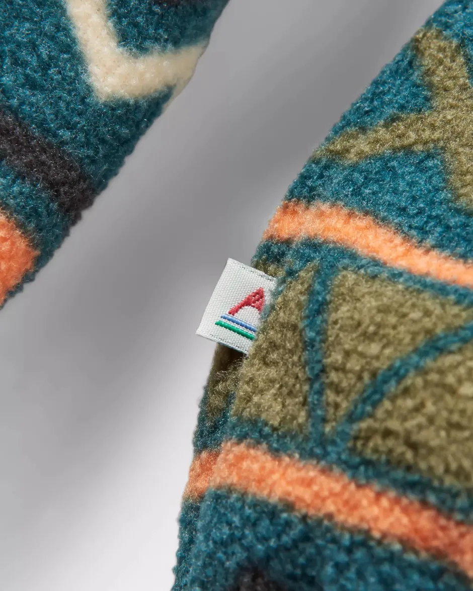 Fleece|Fleece>Floris van Bommel Adrift Recycled Polar Fleece Retro Geo Mediterranean