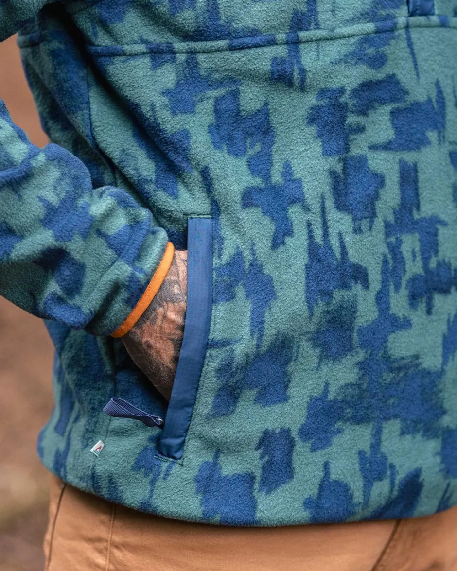 Fleece|Fleece>Passenger Adrift Recycled Polar Fleece Oak Patch Deep Ocean