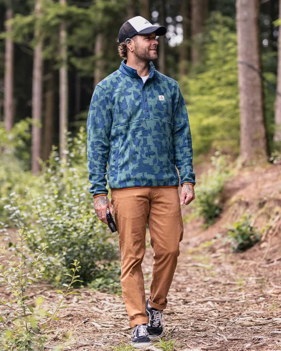 Fleece|Fleece>Passenger Adrift Recycled Polar Fleece Oak Patch Deep Ocean