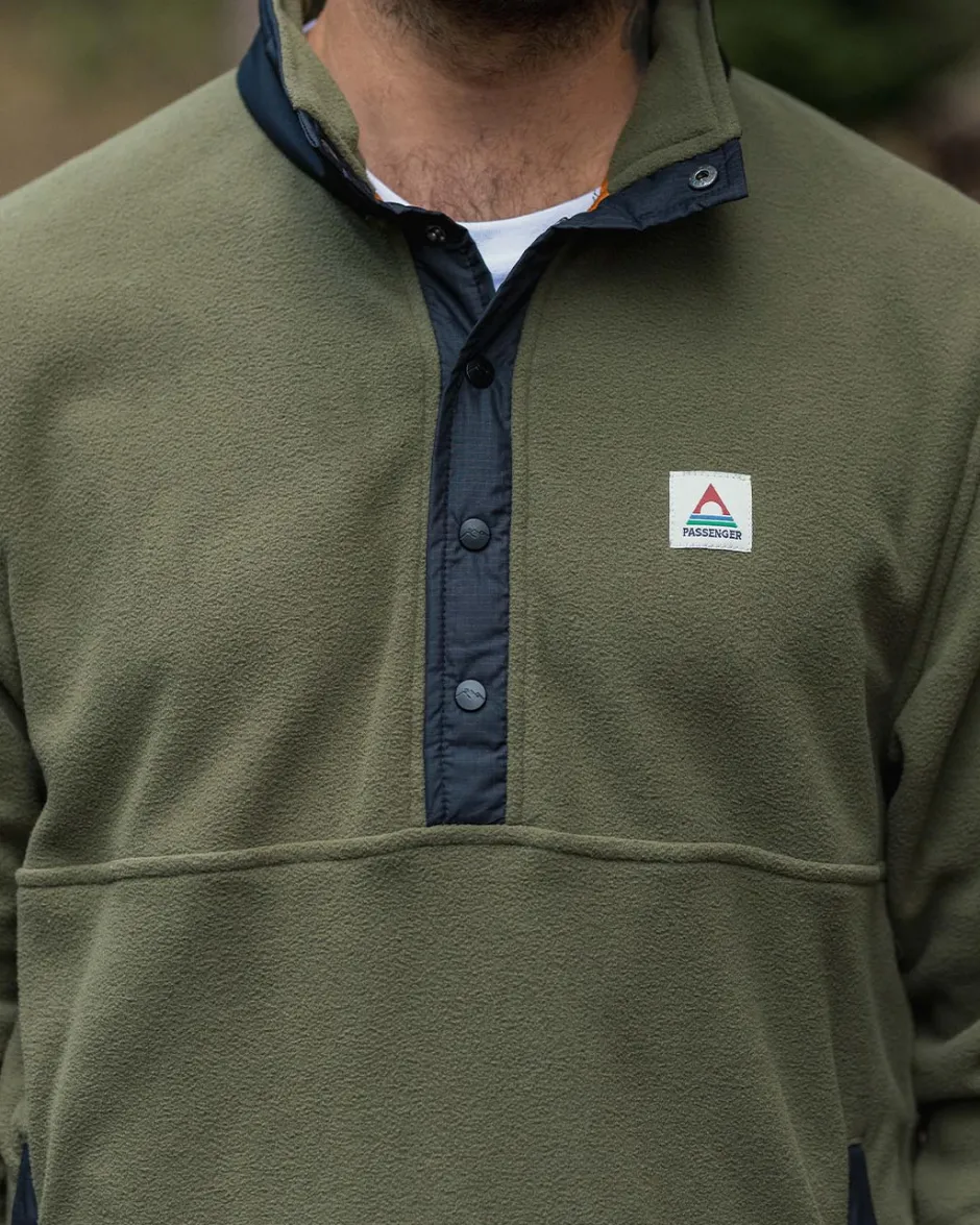 Fleece|Fleece>Passenger Adrift Recycled Polar Fleece Khaki