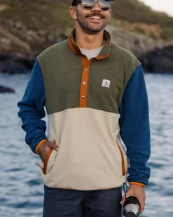 Fleece|Fleece>Passenger Adrift Recycled Polar Fleece Khaki/Oatmeal