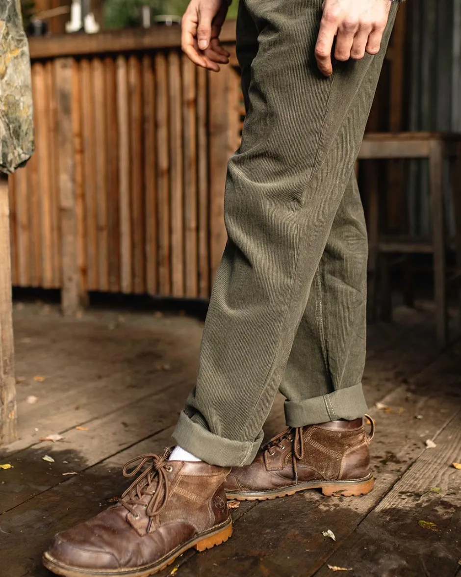 Pants|Best Sellers>Floris van Bommel Adventurer Cord Pants Dusty Olive