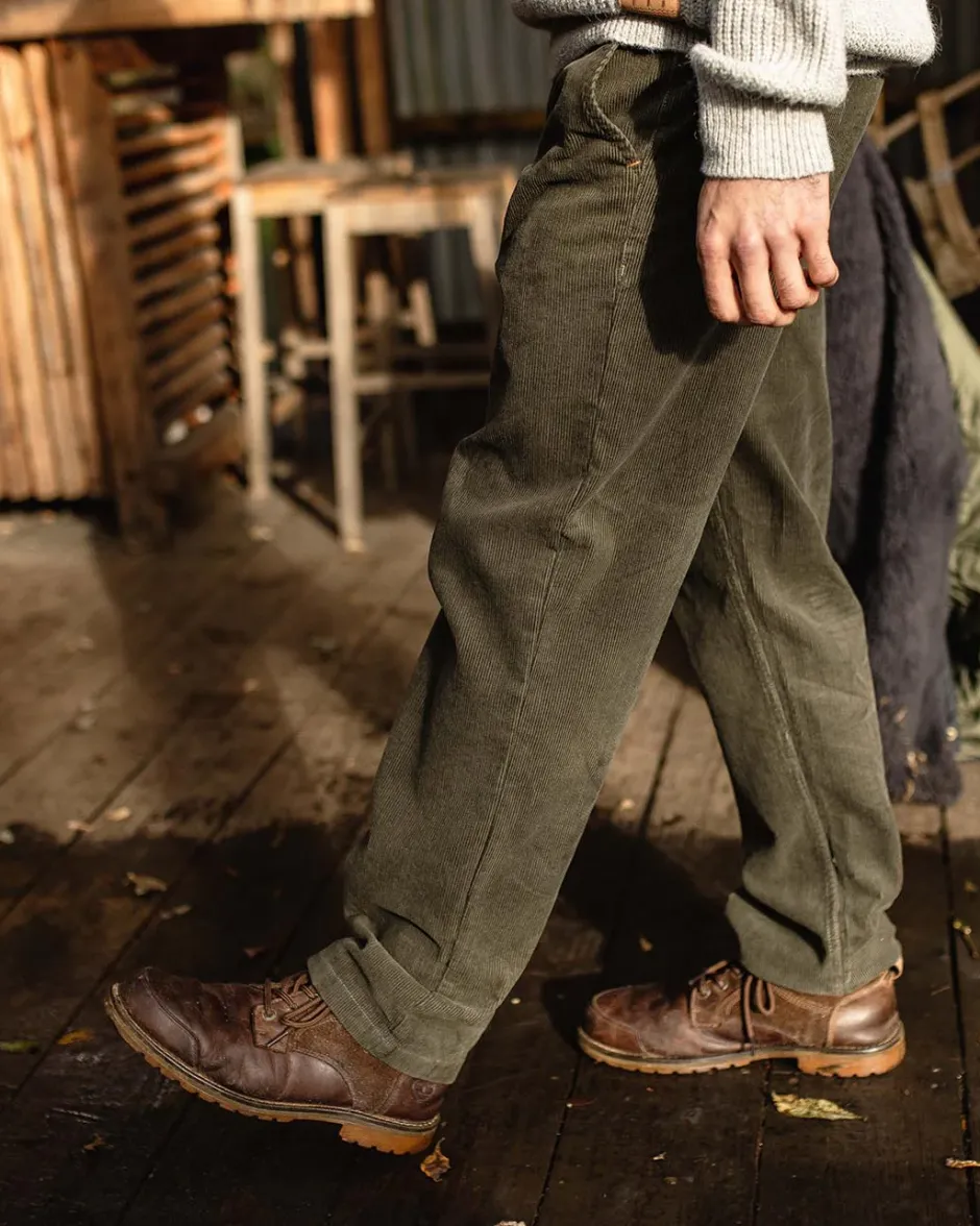 Pants|Best Sellers>Floris van Bommel Adventurer Cord Pants Dusty Olive