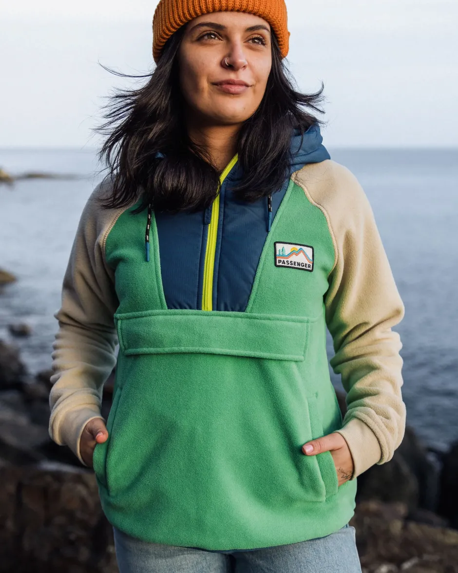 Fleece|Fleece>Passenger Alexander Recycled Polar Hooded Fleece Green Spruce