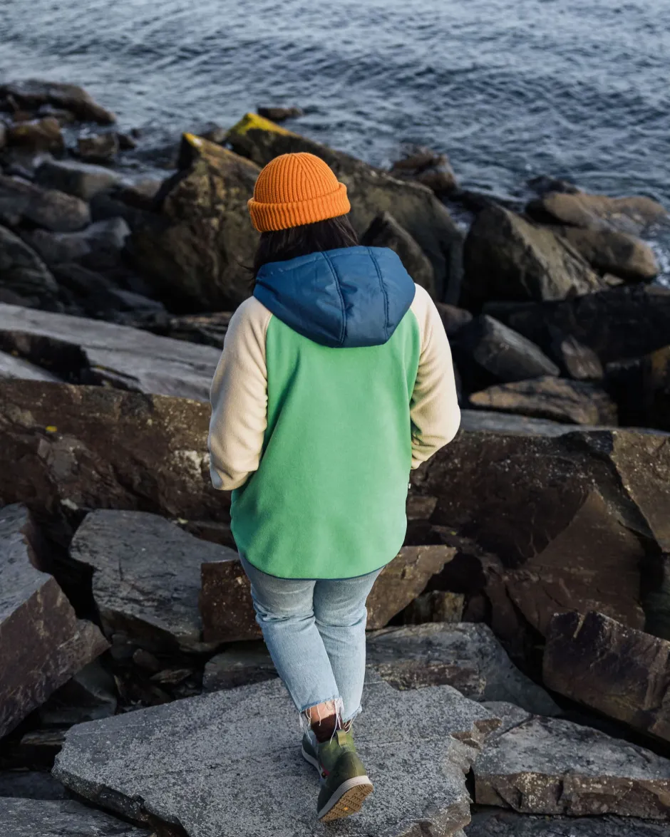Fleece|Fleece>Passenger Alexander Recycled Polar Hooded Fleece Green Spruce