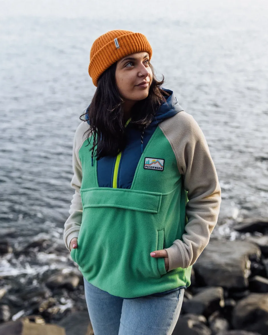 Fleece|Fleece>Passenger Alexander Recycled Polar Hooded Fleece Green Spruce