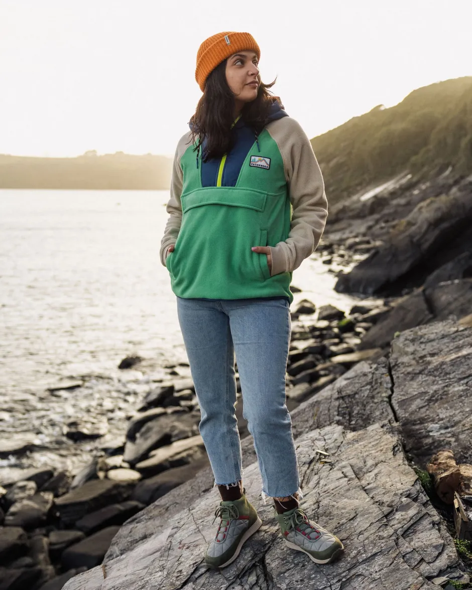 Fleece|Fleece>Passenger Alexander Recycled Polar Hooded Fleece Green Spruce