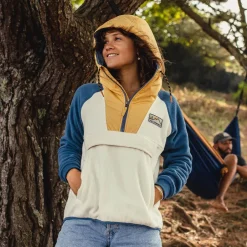 Fleece|Fleece>Passenger Alexander Recycled Polar Hooded Fleece Egret