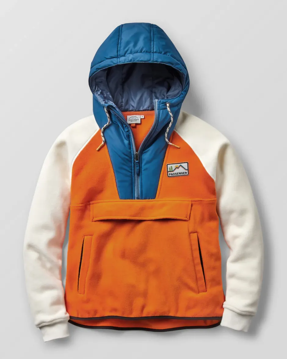 Winter Road Trip Essentials|Best Sellers>Passenger Alexander Recycled Polar Hooded Fleece Sunrise Orange
