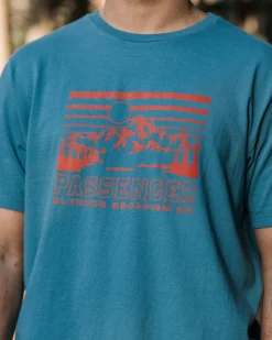 T-Shirts & Tank Tops|Best Sellers>Passenger Alp Recycled Cotton T-Shirt Blue Steel