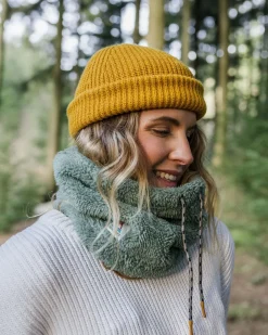 Neckwear & Snoods|Scarves & Neckwear>Floris van Bommel Ash Recycled Sherpa Fleece Snood Pistachio