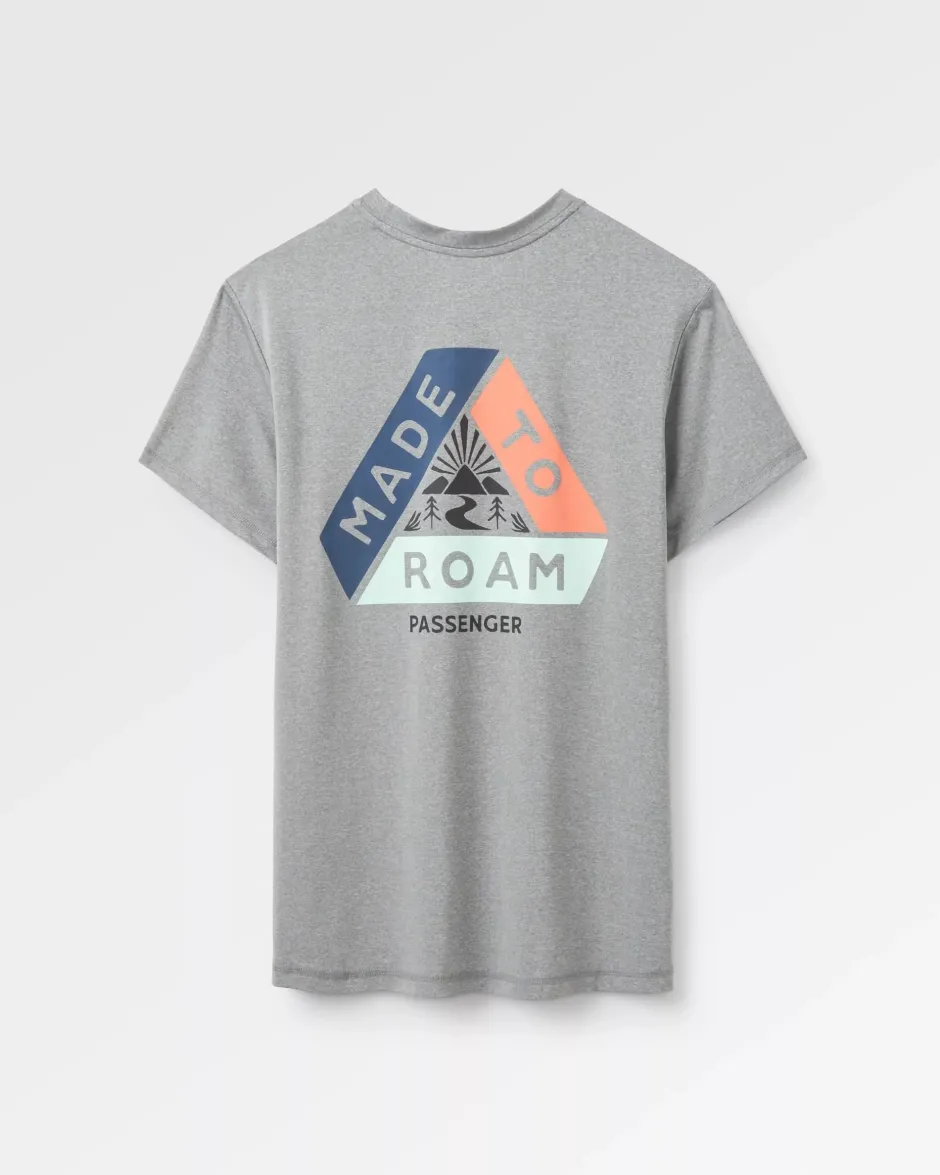 Tops & T-Shirts|Activewear>Passenger Aurora Recycled Active T-Shirt Grey Marl