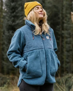 Fleece|Fleece>Passenger Awaken Recycled Deep-Pile Sherpa Fleece Washed Blue