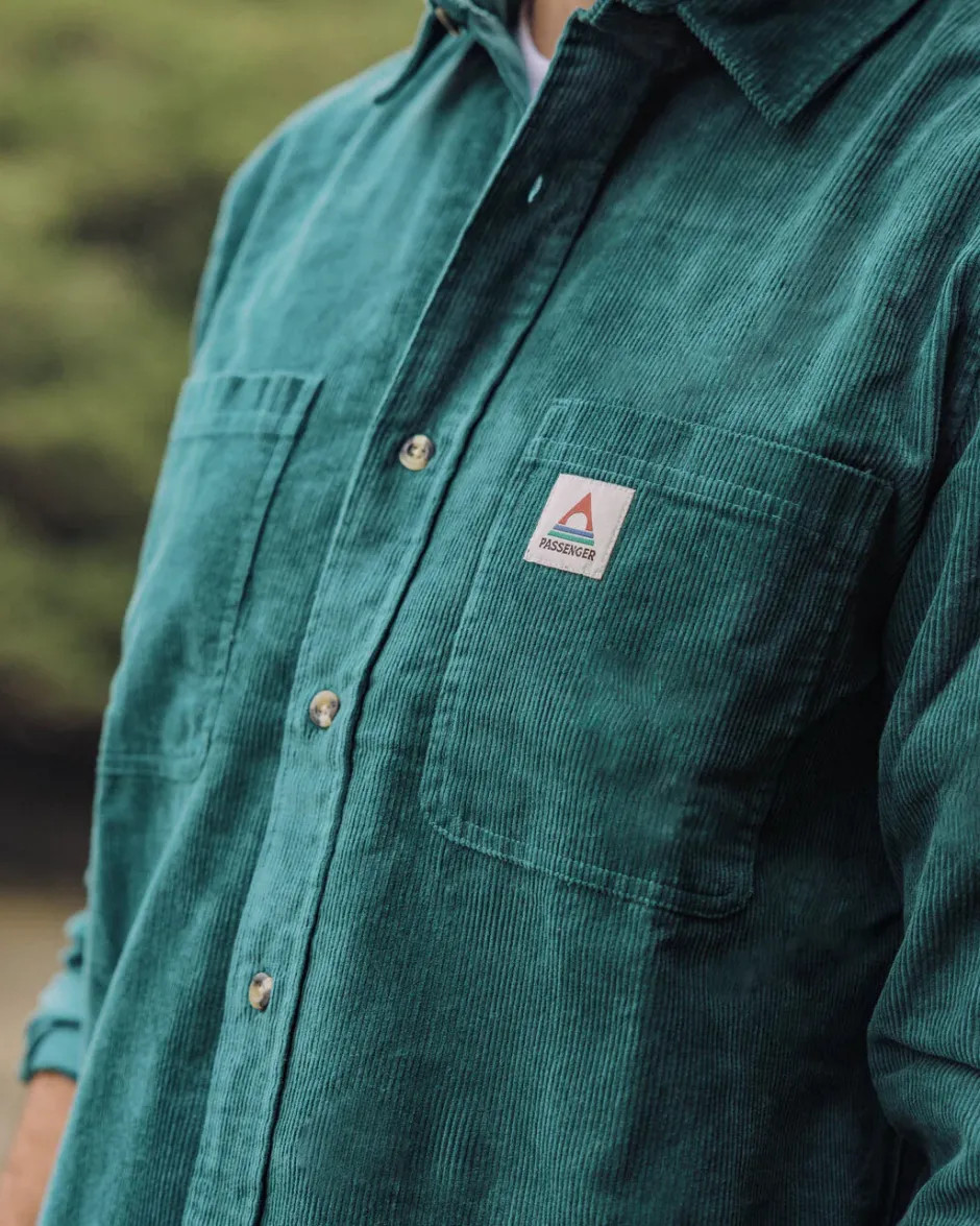 Shirts|Men's Outlet>Passenger Backcountry Cord Shirt Storm Green