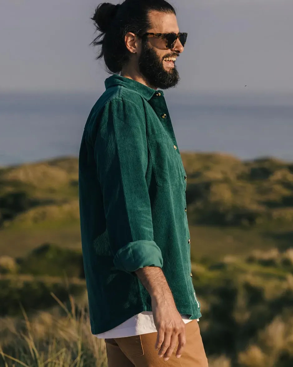 Shirts|Men's Outlet>Passenger Backcountry Cord Shirt Storm Green