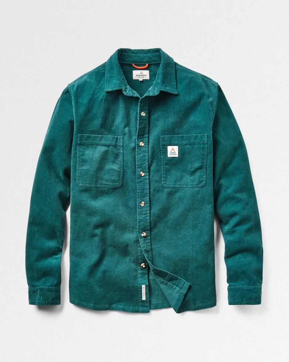 Shirts|Men's Outlet>Passenger Backcountry Cord Shirt Storm Green