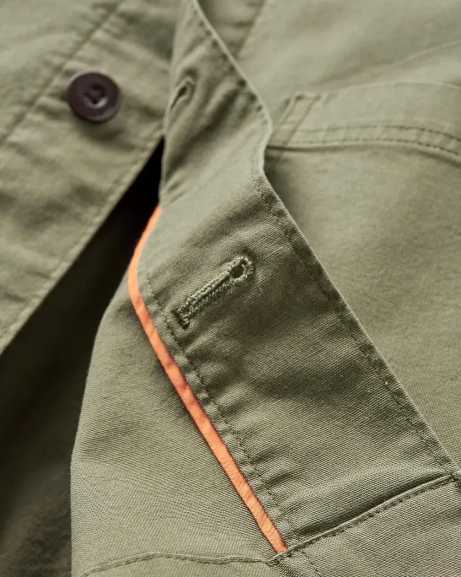 Shirts|Overshirts>Passenger Balsa Canvas Overshirt Khaki