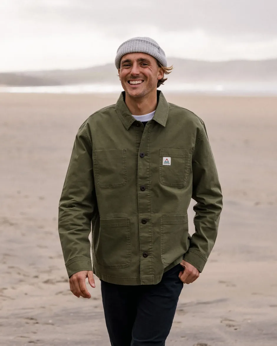 Shirts|Overshirts>Passenger Balsa Canvas Overshirt Khaki
