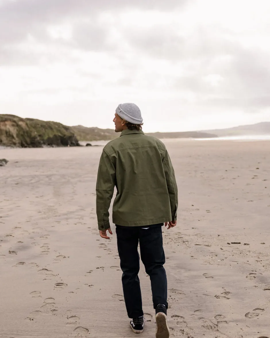 Shirts|Overshirts>Passenger Balsa Canvas Overshirt Khaki