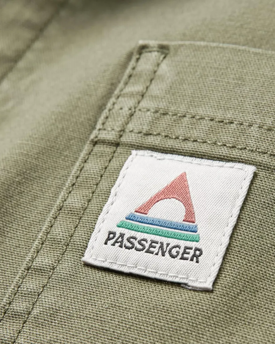 Shirts|Overshirts>Passenger Balsa Canvas Overshirt Khaki