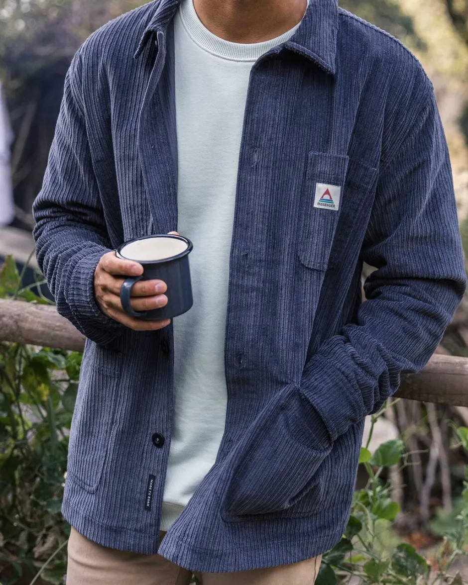 Shirts|Overshirts>Passenger Balsa Cord Overshirt Charcoal