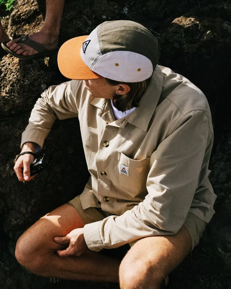 Shirts|Overshirts>Passenger Balsa Organic Cotton Overshirt Biscuit