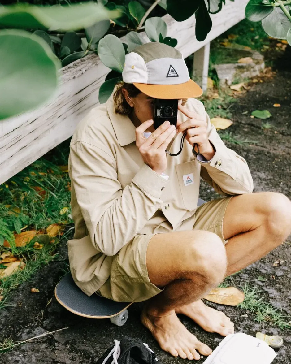 Shirts|Overshirts>Passenger Balsa Organic Cotton Overshirt Biscuit