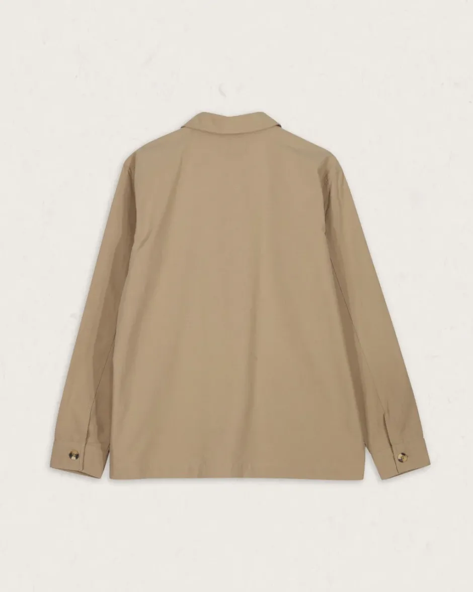 Shirts|Overshirts>Passenger Balsa Organic Cotton Overshirt Biscuit