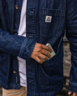 Shirts|Overshirts>Passenger Balsa Organic Denim Overshirt Denim Blue