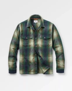 Shirts|Men's Outlet>Passenger Barren Heavyweight Overshirt Khaki