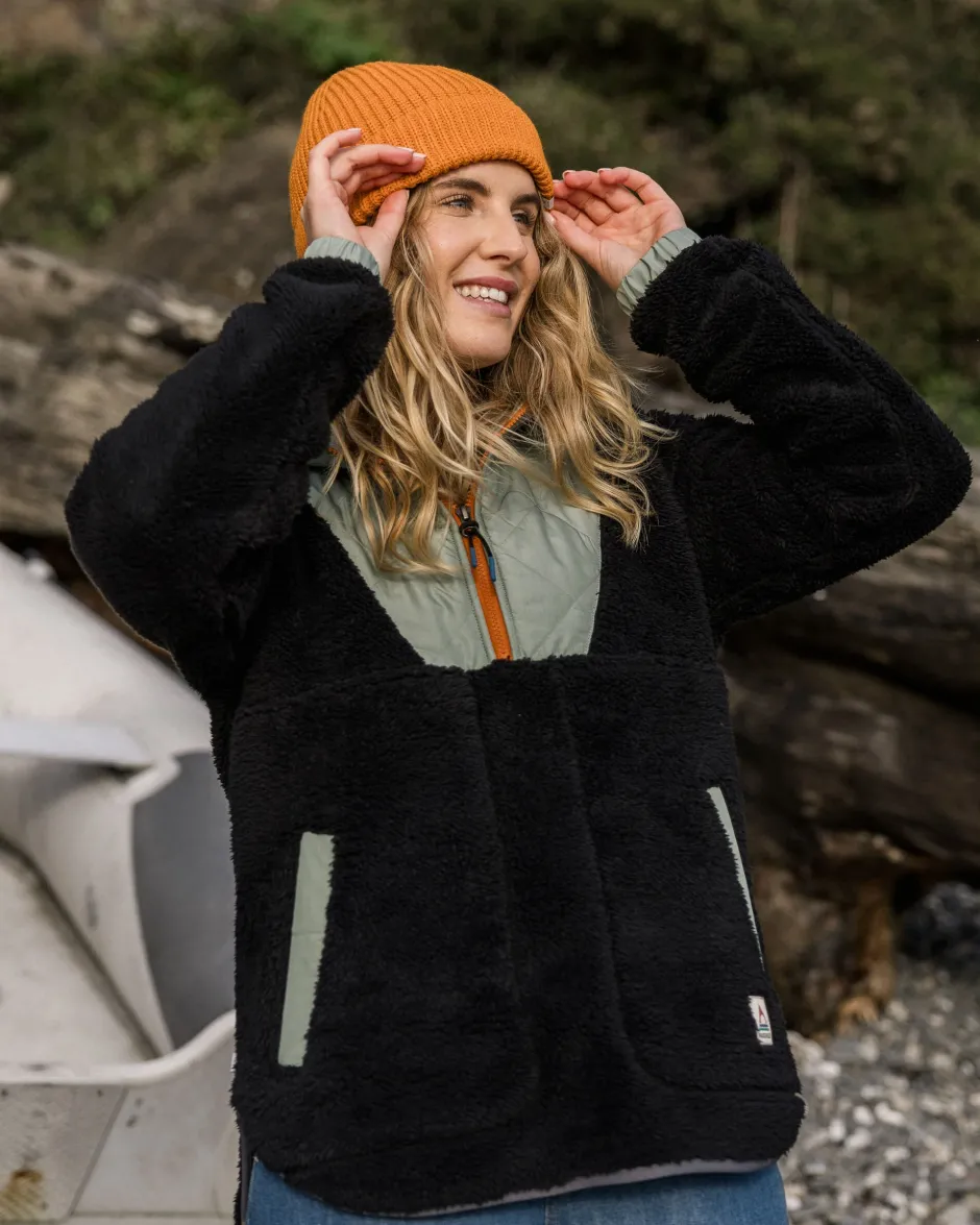 Women's Outlet|Women's>Passenger Beaumont Recycled Sherpa Hooded Fleece Black