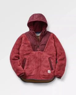 Fleece|Fleece>Passenger Beaumont Recycled Sherpa Hooded Fleece Earth Red
