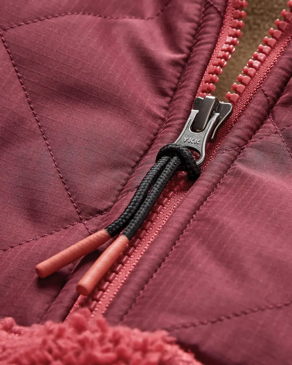 Fleece|Fleece>Passenger Beaumont Recycled Sherpa Hooded Fleece Earth Red