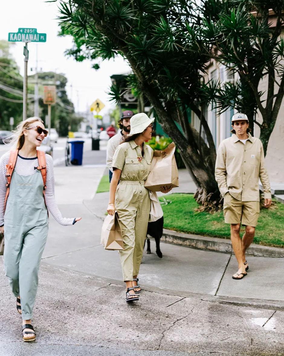 Jumpsuits & Playsuits|Dungarees & Pants>Passenger Bluebell Organic Cotton Boiler Suit Biscuit