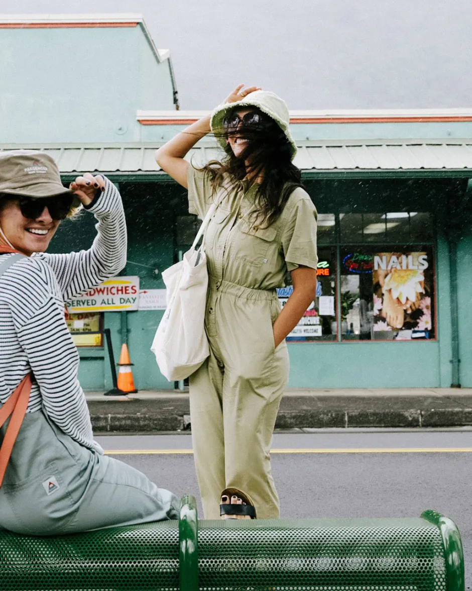 Jumpsuits & Playsuits|Dungarees & Pants>Passenger Bluebell Organic Cotton Boiler Suit Biscuit