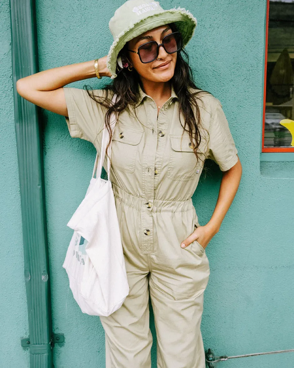 Jumpsuits & Playsuits|Dungarees & Pants>Passenger Bluebell Organic Cotton Boiler Suit Biscuit