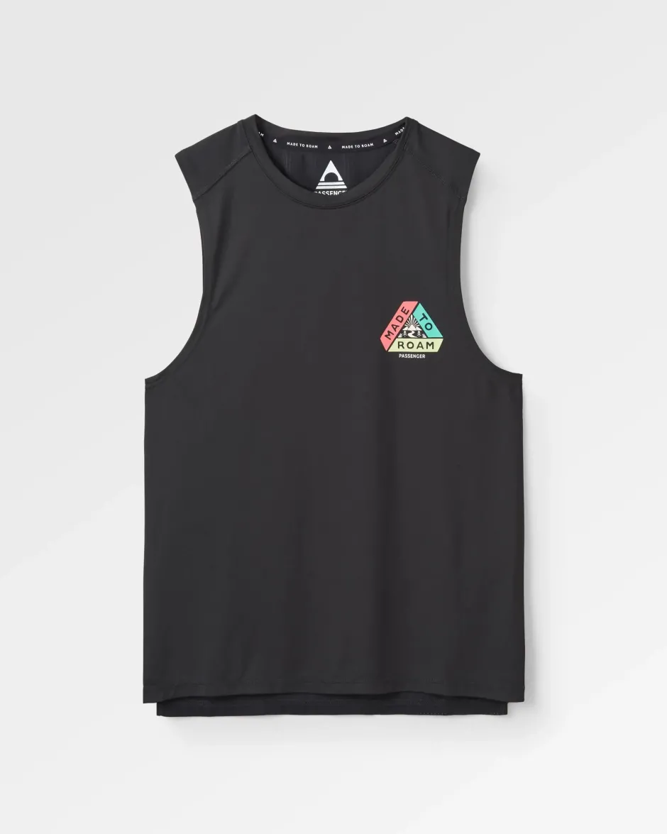 T-Shirts & Tank Tops|Activewear>Passenger Boardwalk Active Recycled Vest Black