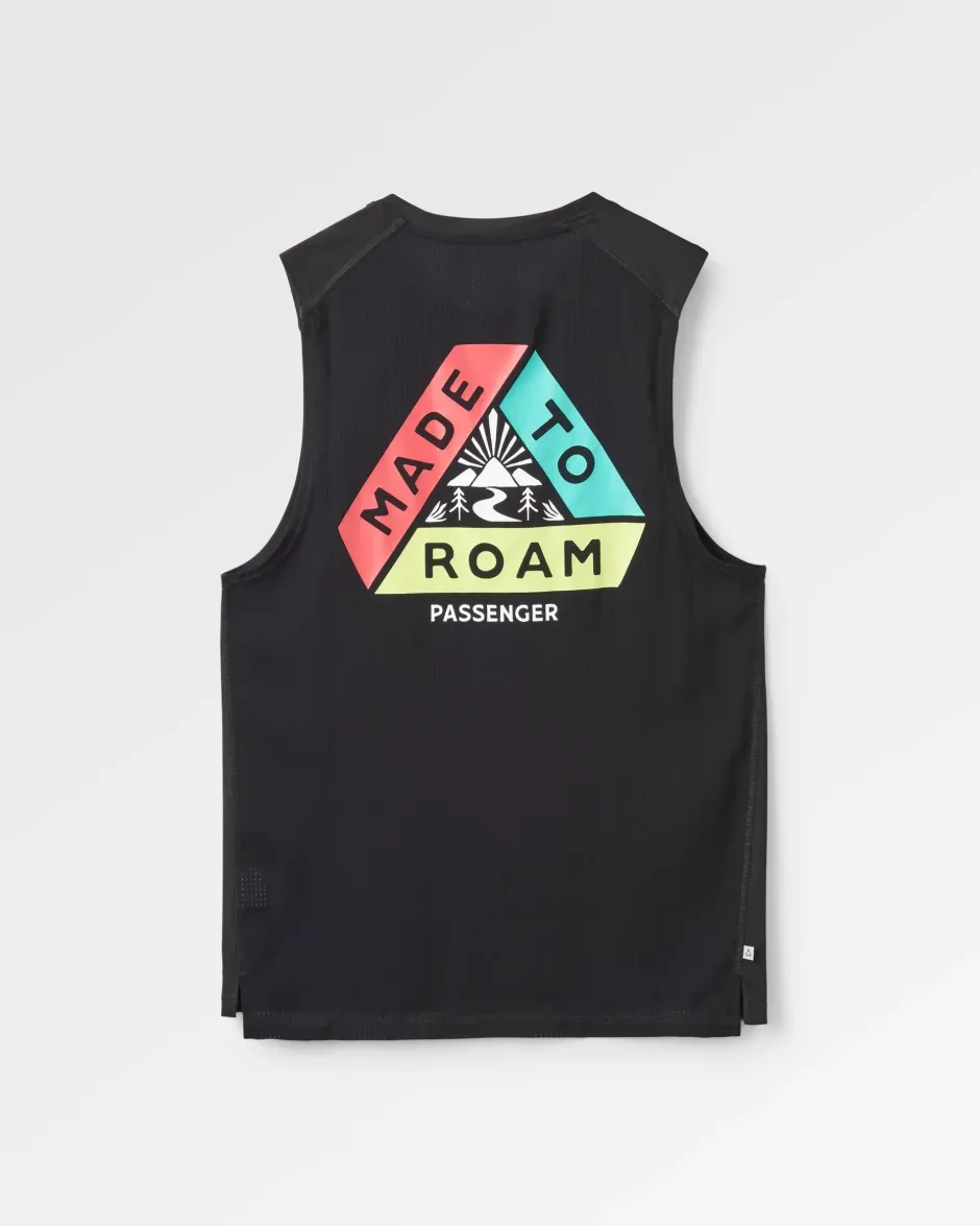 T-Shirts & Tank Tops|Activewear>Passenger Boardwalk Active Recycled Vest Black