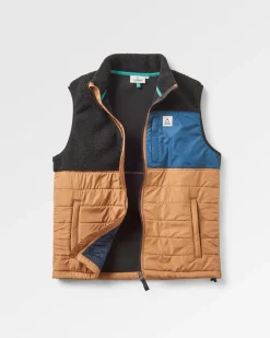 Fleece|Fleece>Floris van Bommel Born Explorer Recycled Polar-Lined Sherpa Vest Black