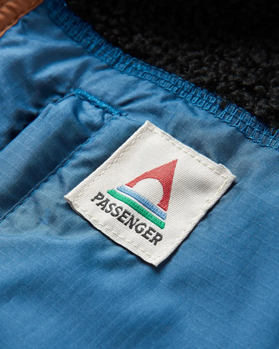 Fleece|Fleece>Floris van Bommel Born Explorer Recycled Polar-Lined Sherpa Fleece Black
