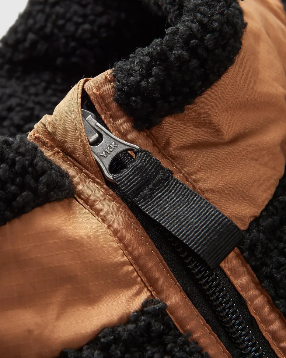Fleece|Fleece>Floris van Bommel Born Explorer Recycled Polar-Lined Sherpa Fleece Black